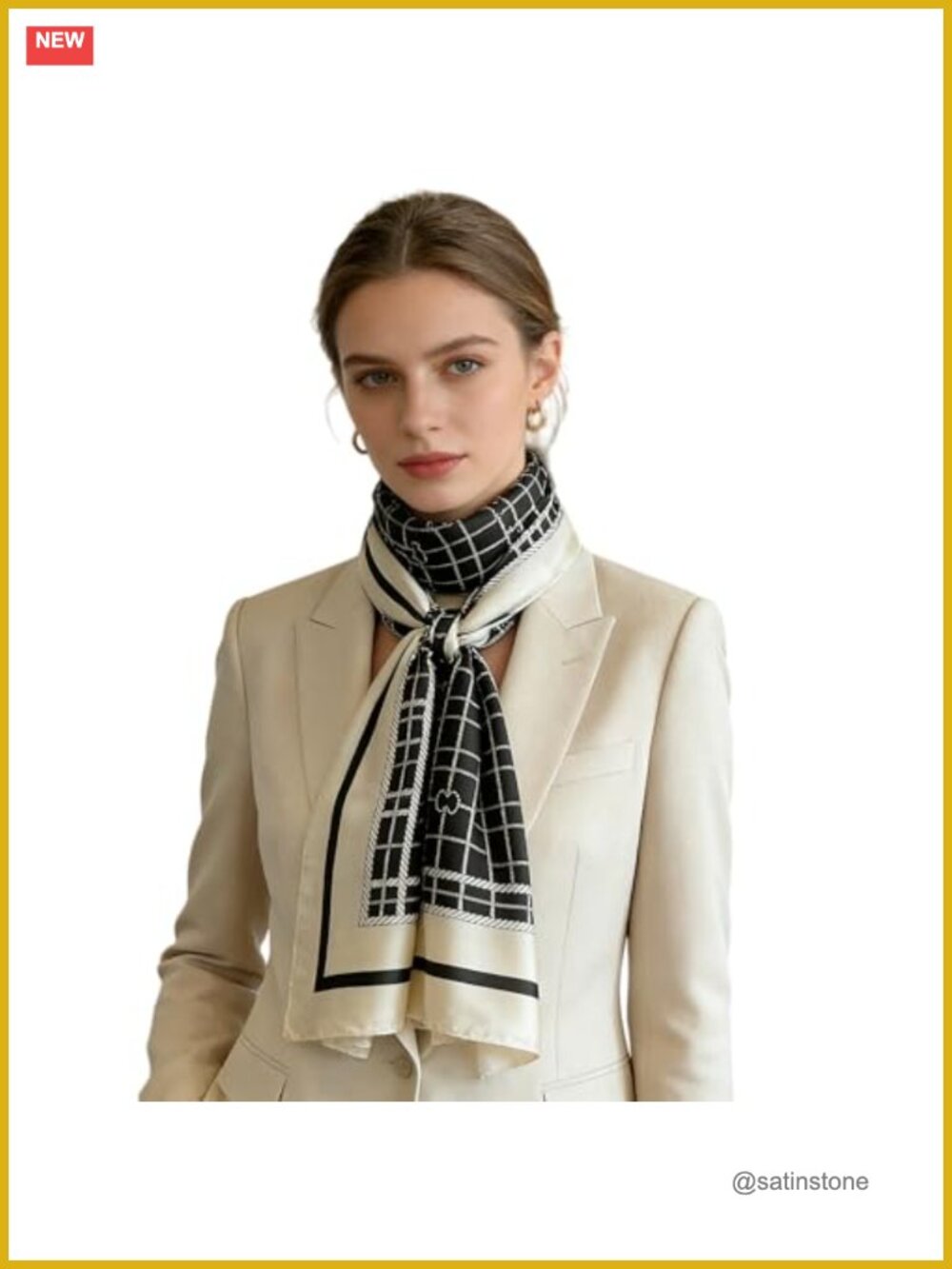100% Mulberry Silk Women's Scarf Long Lightweight Shawl Wrap 70x35